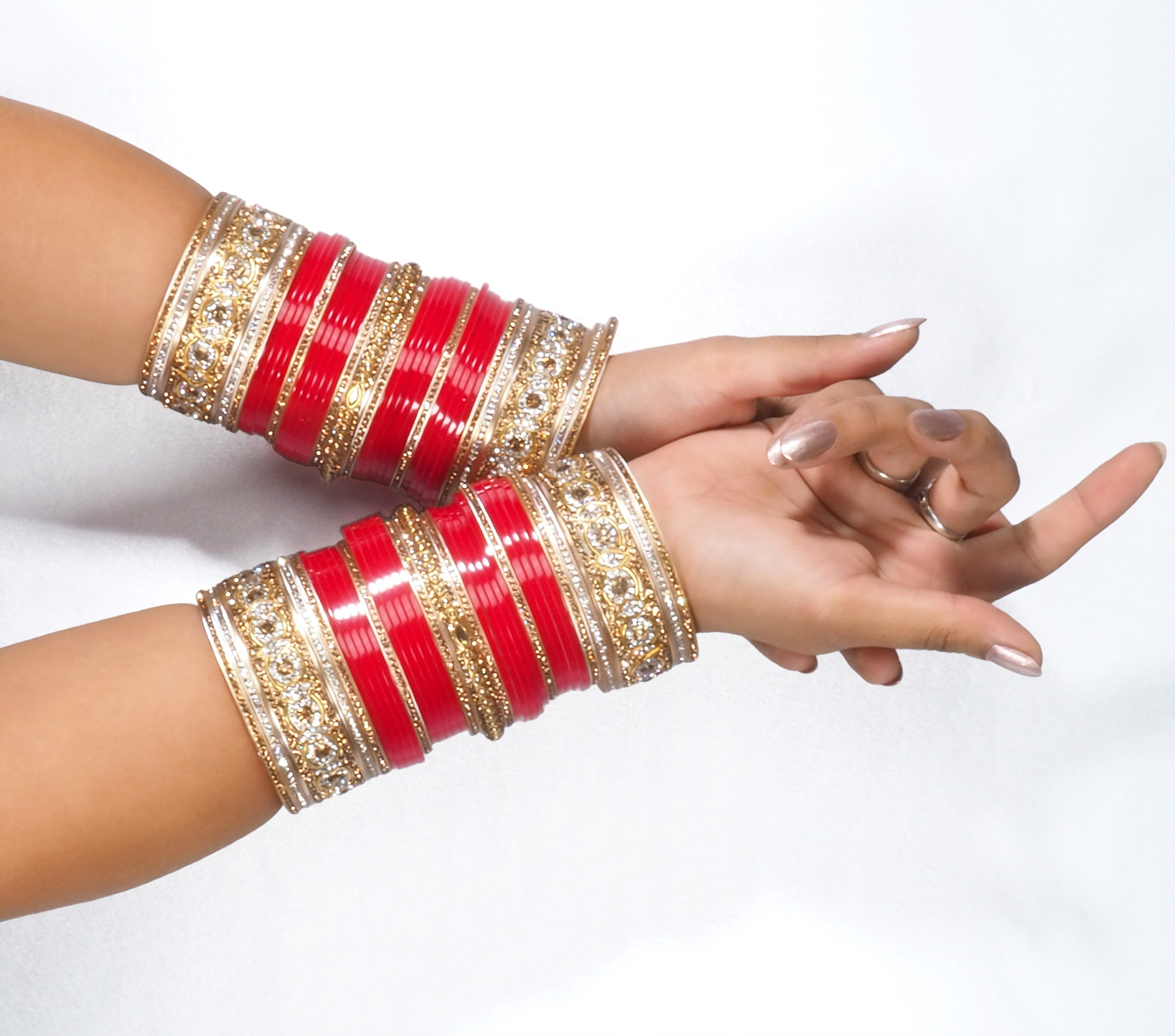 Indische traditionelle Hochzeit Schmuck Armreif Frauen Braut Armband Gold Plated 