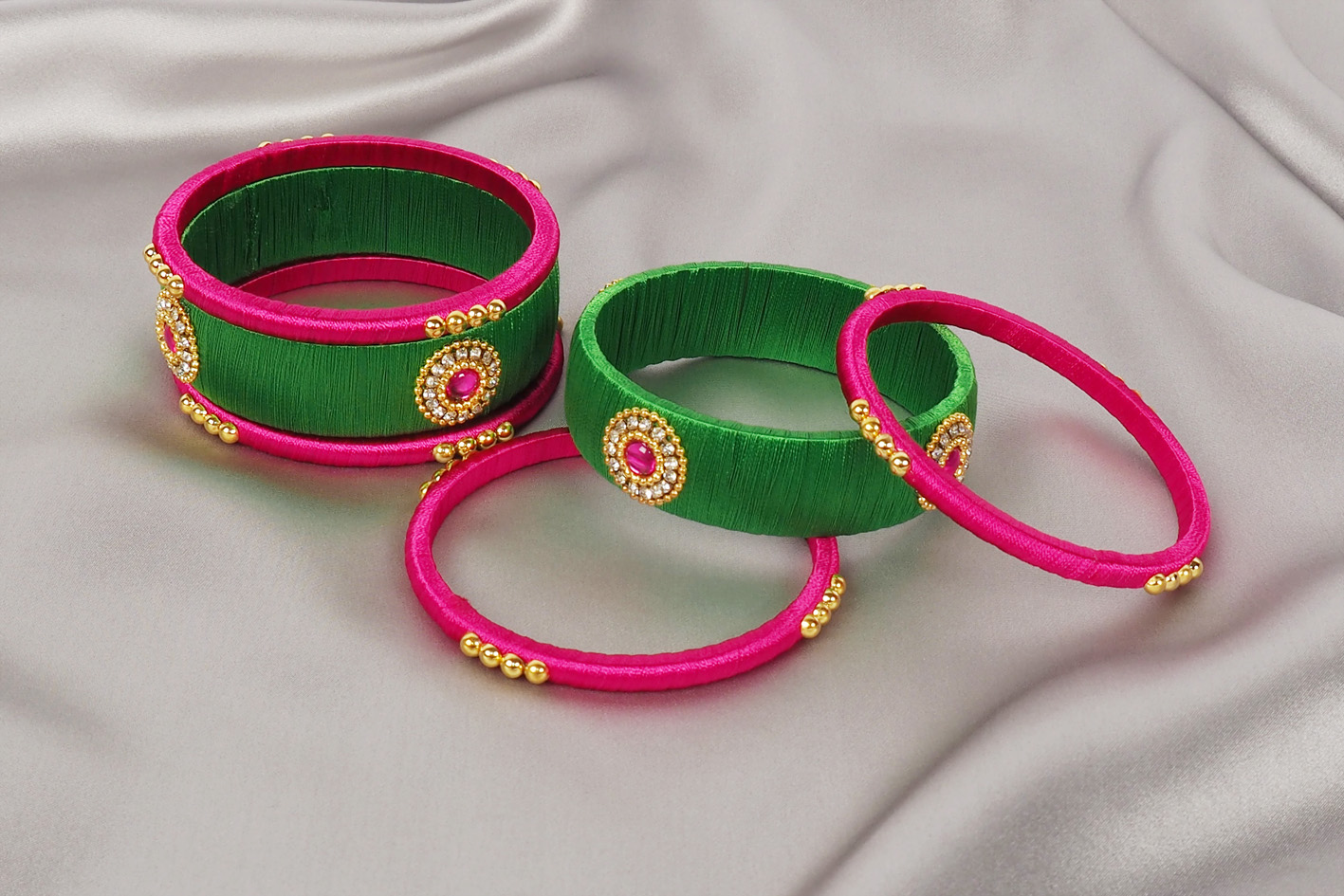 Indian silkthread jewellery set 