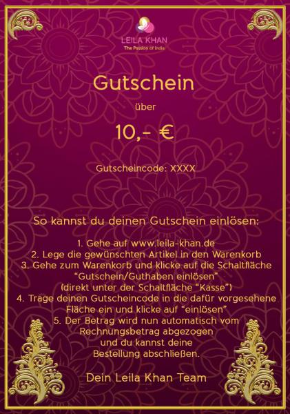 Gutschein über 10 €