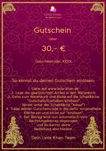 Gutschein über 30 €
